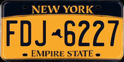 NY license plate FDJ6227