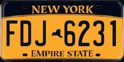 NY license plate FDJ6231