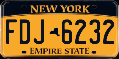 NY license plate FDJ6232