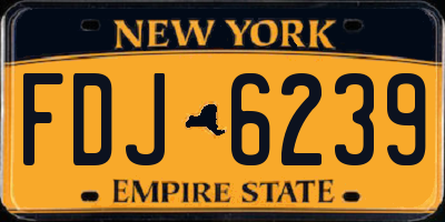 NY license plate FDJ6239
