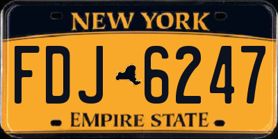 NY license plate FDJ6247