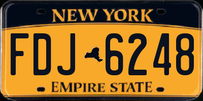 NY license plate FDJ6248