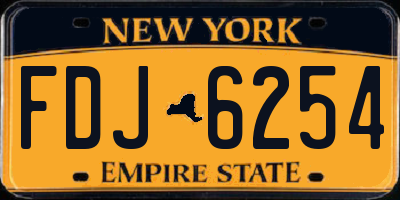 NY license plate FDJ6254