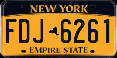 NY license plate FDJ6261