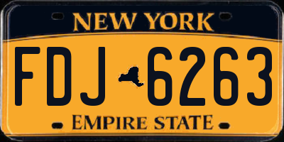 NY license plate FDJ6263