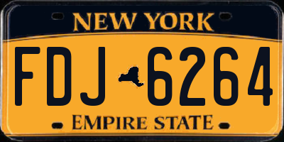 NY license plate FDJ6264