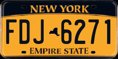 NY license plate FDJ6271