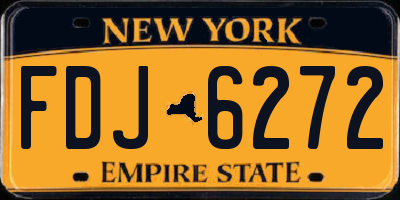 NY license plate FDJ6272
