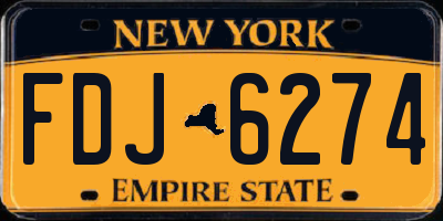 NY license plate FDJ6274