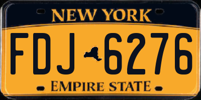 NY license plate FDJ6276