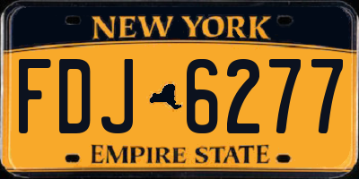 NY license plate FDJ6277
