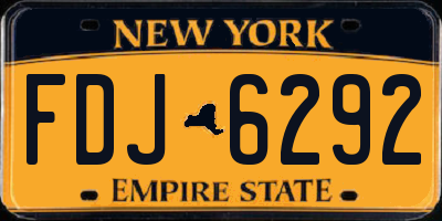 NY license plate FDJ6292