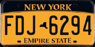 NY license plate FDJ6294