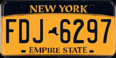 NY license plate FDJ6297