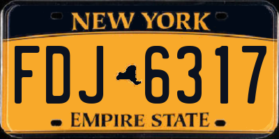 NY license plate FDJ6317