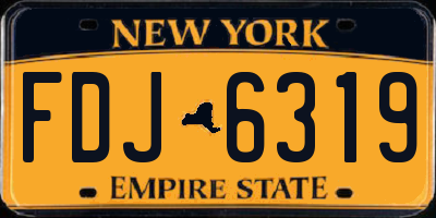 NY license plate FDJ6319