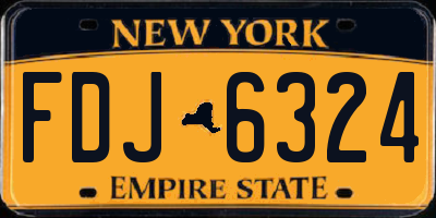 NY license plate FDJ6324