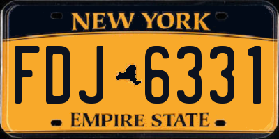 NY license plate FDJ6331