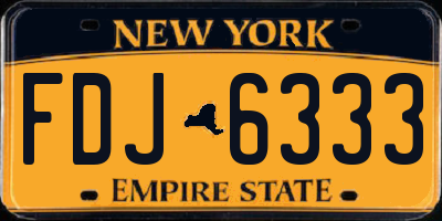 NY license plate FDJ6333