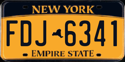 NY license plate FDJ6341