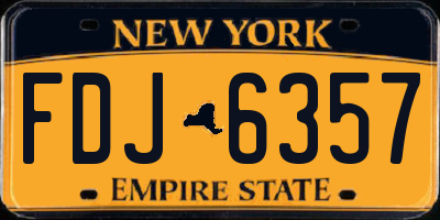 NY license plate FDJ6357