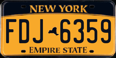NY license plate FDJ6359