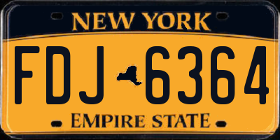 NY license plate FDJ6364