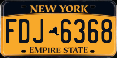 NY license plate FDJ6368