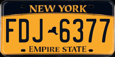 NY license plate FDJ6377