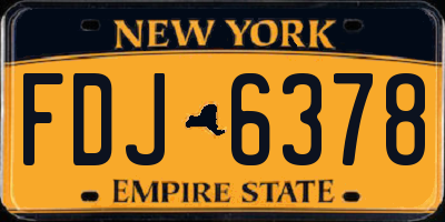 NY license plate FDJ6378