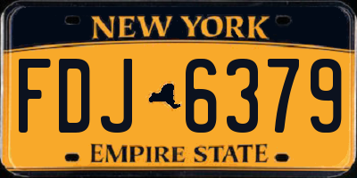 NY license plate FDJ6379