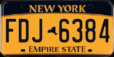 NY license plate FDJ6384