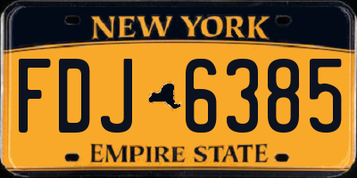 NY license plate FDJ6385