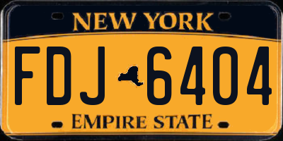 NY license plate FDJ6404