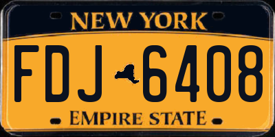 NY license plate FDJ6408