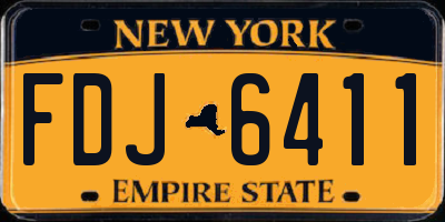 NY license plate FDJ6411