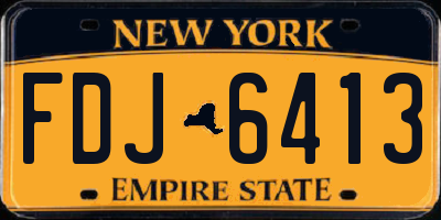 NY license plate FDJ6413
