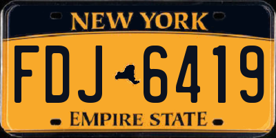 NY license plate FDJ6419