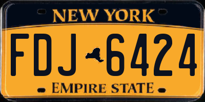 NY license plate FDJ6424