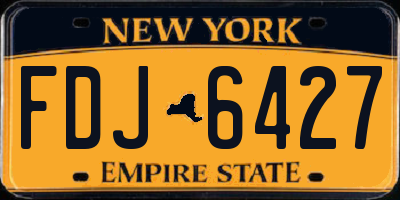NY license plate FDJ6427