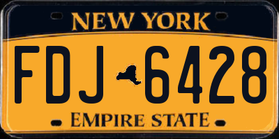 NY license plate FDJ6428