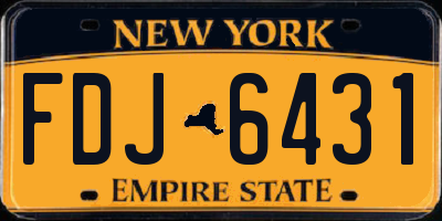 NY license plate FDJ6431