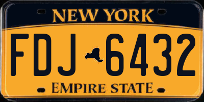 NY license plate FDJ6432