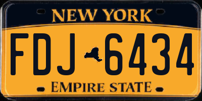 NY license plate FDJ6434