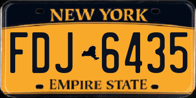 NY license plate FDJ6435