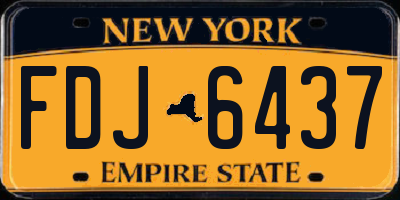 NY license plate FDJ6437