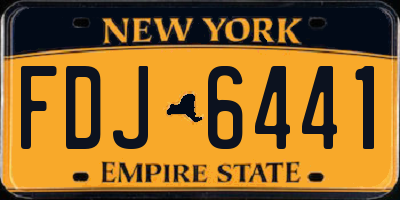 NY license plate FDJ6441