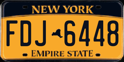 NY license plate FDJ6448