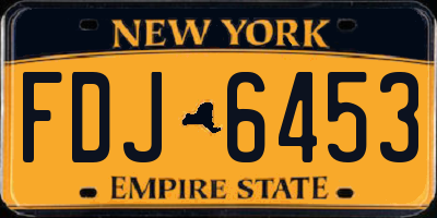 NY license plate FDJ6453