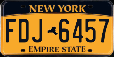 NY license plate FDJ6457